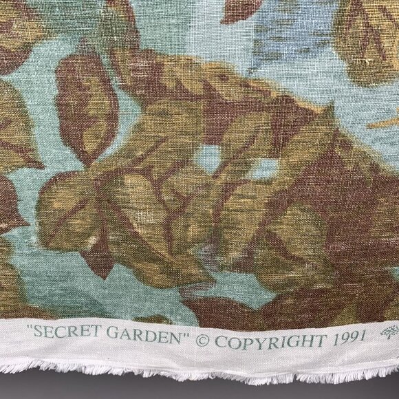 Mulberry Home England Secret Garden Cabbage Roses Floral Fabric Linen 2.5 Yards - Picture 3 of 14